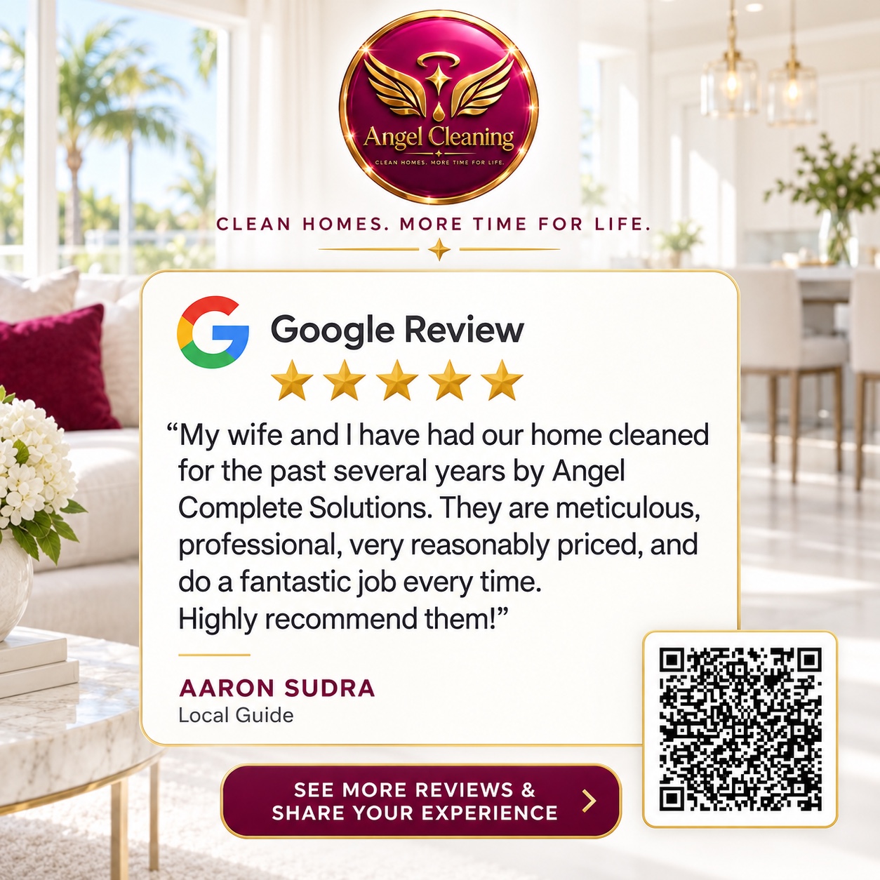 Five-star Google review from Aaron Sudra